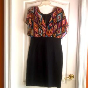 Nicole dress size 14 Aztec print and stretch bott